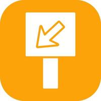 Diagonal Down Left Arrow Icon Design vector
