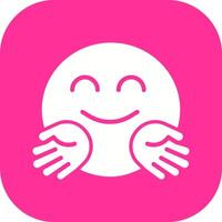 Hugging Face Icon Design vector