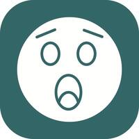 Astonished Face Icon Design vector