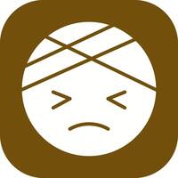 Face with Head-Bandage Icon Design vector