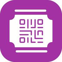 QR Code Ticket Icon Design vector