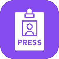 Press Pass Icon Design vector