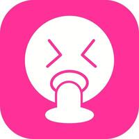 Face Vomiting Icon Design vector