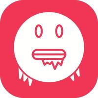 Cold Face Icon Design vector