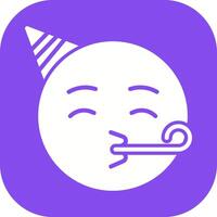 Partying Face Icon Design vector