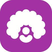 Clown Wig Icon Design vector