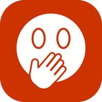 Face with Hand Over Mouth Icon Design vector