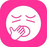 Yawning Face Icon Design vector