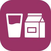Glass of Milk Icon Design vector