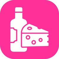 Wine and Cheese Icon Design vector