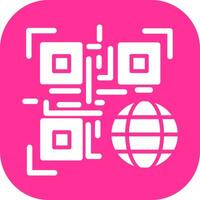 QR Code Website Icon Design vector