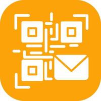 QR Code Email Icon Design vector