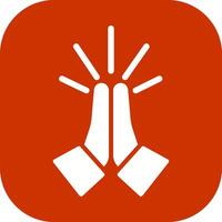 Folded Hands Icon Design vector
