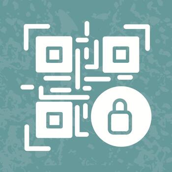 qr código cifrado icono diseño vector