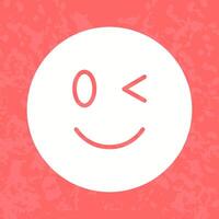 Winking Face Icon Design vector