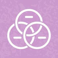 Venn Diagram Icon Design vector
