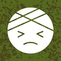 Face with Head-Bandage Icon Design vector