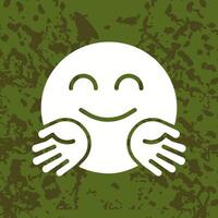 Hugging Face Icon Design vector