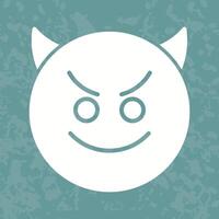 Smiling Face with Horns Icon Design vector