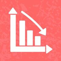 Chart Down Icon Design vector