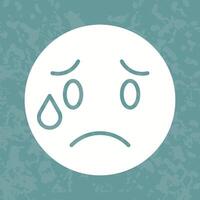 Crying Face Icon Design vector