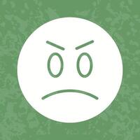 Angry Face Icon Design vector