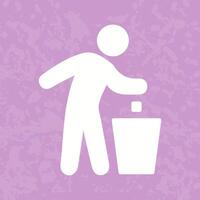 Litter in Bin Sign Icon Design vector