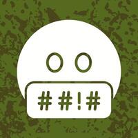 Face with Symbols on Mouth Icon Design vector