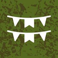 Bunting Flags Icon Design vector