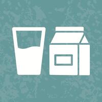 Glass of Milk Icon Design vector