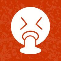Face Vomiting Icon Design vector