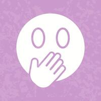 Face with Hand Over Mouth Icon Design vector