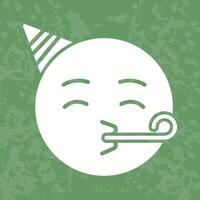 Partying Face Icon Design vector