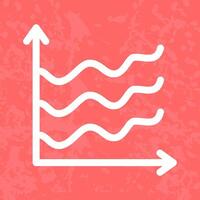 Spline Chart Icon Design vector