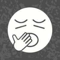 Yawning Face Icon Design vector