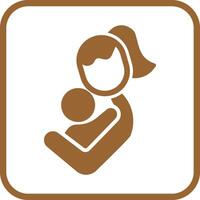 Mother and Child Icon Design vector