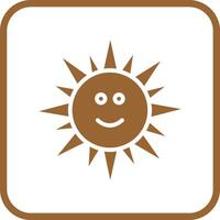 Sun with Face Icon Design vector