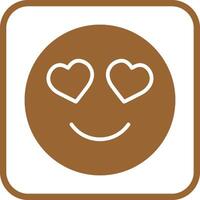 Smiling Face with Hearts Icon Design vector