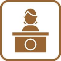 News Anchor Icon Design vector