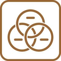 Venn Diagram Icon Design vector