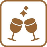 Wine Glasses Icon Design vector