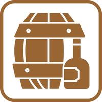 Wine Barrel Icon Design vector