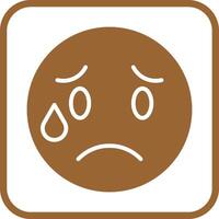 Crying Face Icon Design vector