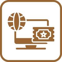 Ticket System Icon Design vector
