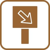 Diagonal Down Right Arrow Icon Design vector