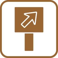 Diagonal Up Right Arrow Icon Design vector
