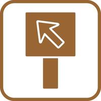 Diagonal Up Left Arrow Icon Design vector