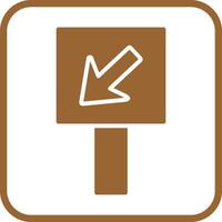 Diagonal Down Left Arrow Icon Design vector