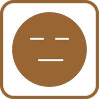 Neutral Face Icon Design vector