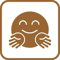Hugging Face Icon Design vector